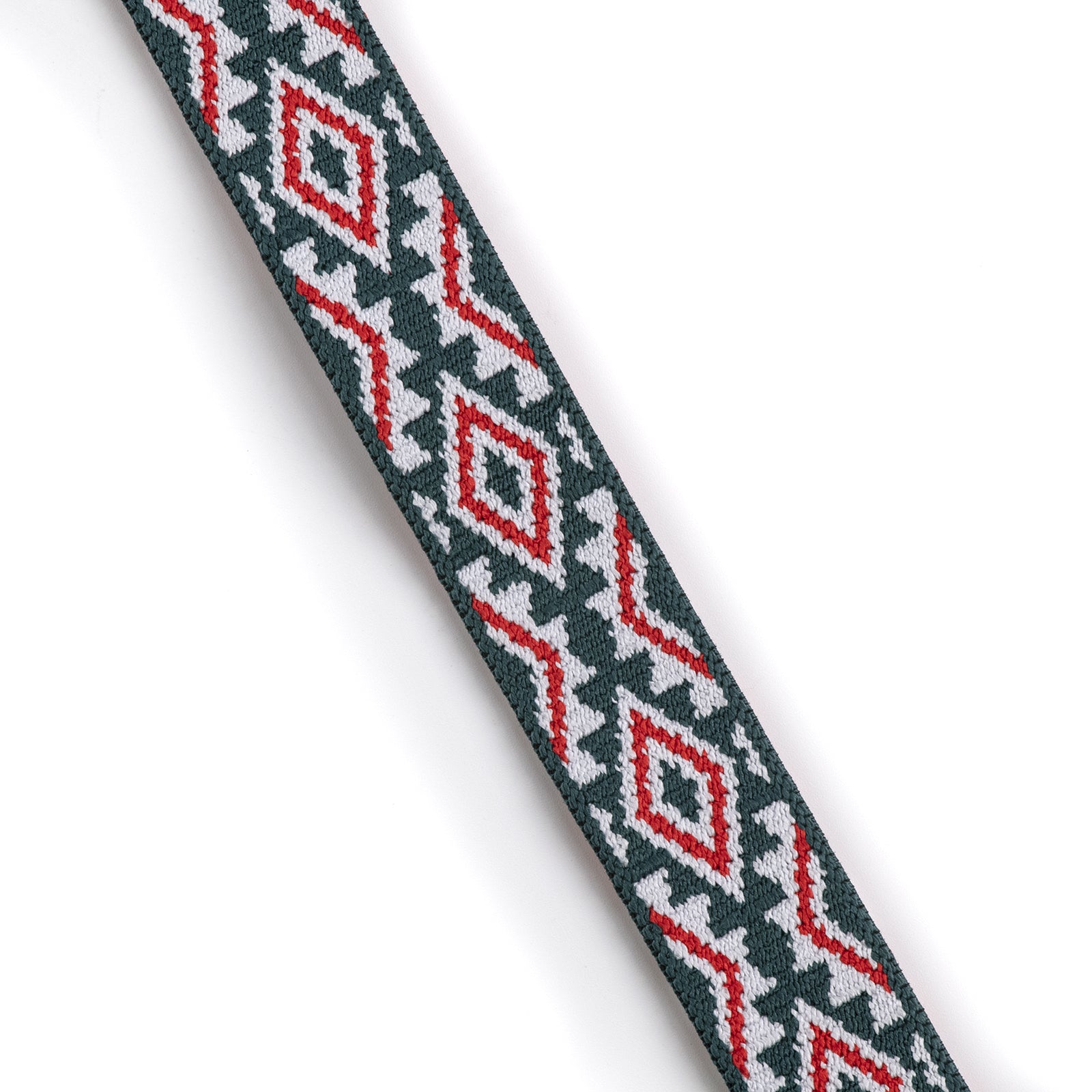 1 inch 25mm Wide Green-Blue and Red/Brown Aztec Pattern Woven Latex-free Elastic Band, Colored Elastic Trim, Elastic Ribbon,  Elastic by 1 Yard