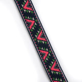 1 inch 25mm Wide Pink V and Deep Navy Woven Latex-free Elastic Band, Colored Elastic Trim, Elastic Ribbon,  Elastic by 1 Yard