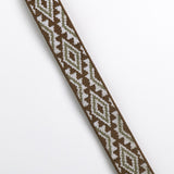 1 inch 25mm Wide Green-Blue and Red/Brown Aztec Pattern Woven Latex-free Elastic Band, Colored Elastic Trim, Elastic Ribbon,  Elastic by 1 Yard