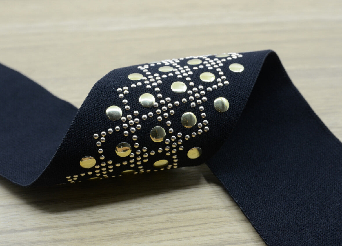 2.15 inch (55mm) wide Comfortable Plush Elastic covered in Sequins,Waistband Elastic,Soft Elastic, Elastic Band,Sewing Elastic By the Yard - strapcrafts