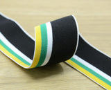 1.5 inch (40mm) Wide Colored Plush Four Colors Striped Elastic Band, Soft Waistband Elastic, Elastic Trim, Elastic Ribbon, Sewing Elastic - strapcrafts