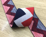 1.5 inch (40mm) Wide Colored Plush V Pattern Soft Waistband Elastic - strapcrafts