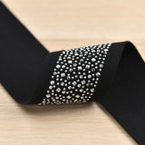 2.36 inch (60mm) Wide Colorful/Silver Glitter Plush Elastic Band - 1 Yard