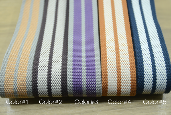 Striped Cotton Webbing 1.5 inch 38mm wide cotton webbing Multi