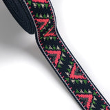1 inch 25mm Wide Pink V and Deep Navy Woven Latex-free Elastic Band, Colored Elastic Trim, Elastic Ribbon,  Elastic by 1 Yard