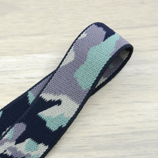 1 inch (25mm/ 30mm/ 33mm) Blue/ Pink/ Army Green Soft Plush Elastic ,W