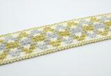 2 inch (50mm) Wide Embroidery Jacquard Glitter Waistband Elastic ,Sewing Elastic - strapcrafts