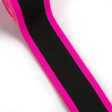 1 1/2 inch (38 mm) Colored Neon Orange/Pink/Neon Green/Blue Striped Twill Elastic, Waistband Elastic