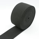 3 inch (75mm) Heavy Stretch Black and White Knit Elastic Band - strapcrafts