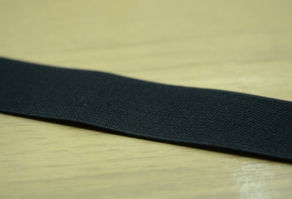25mm 1 inch satin black waistband elastic