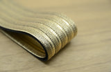2.36" 60mm Wide Sparkle Wide Elastic Band, Gold and Sivler Elastic Band, Waistband Elastic,Sewing Elastic-1 Yard - strapcrafts