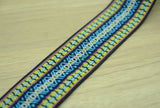 2 inch 50mm Wide Folk Embroidery Jacquard Waistband Elastic Band- 1 Yard - strapcrafts