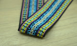 2 inch 50mm Wide Folk Embroidery Jacquard Waistband Elastic Band- 1 Yard - strapcrafts