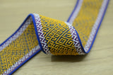 2 inch 50mm Wide Ethnic Jacquard Waistband Band- 1 Yard - strapcrafts