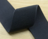 2-inch Wide Thin Ruffled Black Elastic Bands By 1-yard, Waistband Elastic , Sewing Elastic - strapcrafts