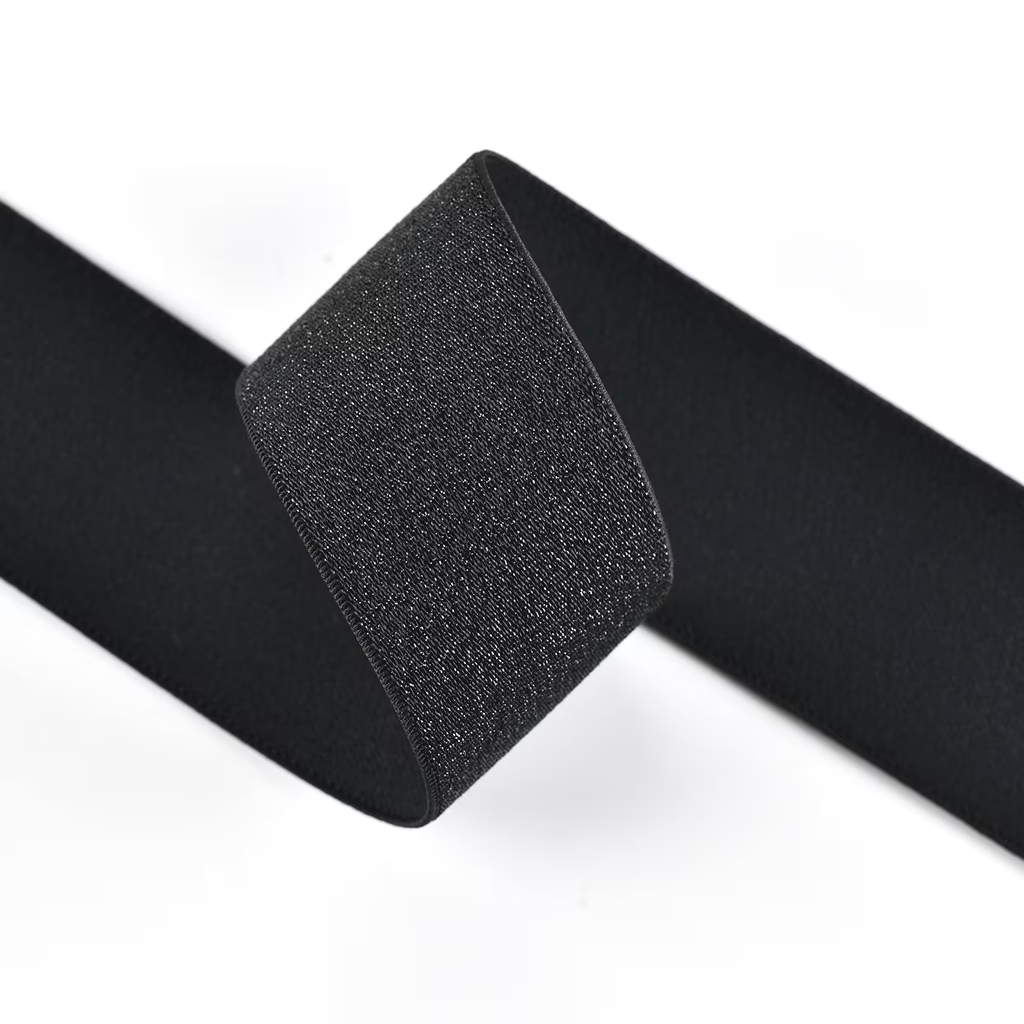 2 inch ( 50mm)  Black glitter elastic band- 1 yard