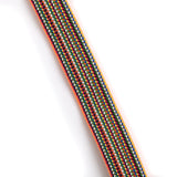 1 inch 25mm Colorful Braided Stripes Latex-free Elastic Band , Colored Elastic Trim, Elastic Ribbon,  Elastic by the Yard,