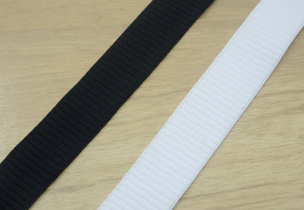 COTOWIN 2-inch Plush Elastic,Soft Comfortable Sewing Elastic - 3 Yards  (black stripe)
