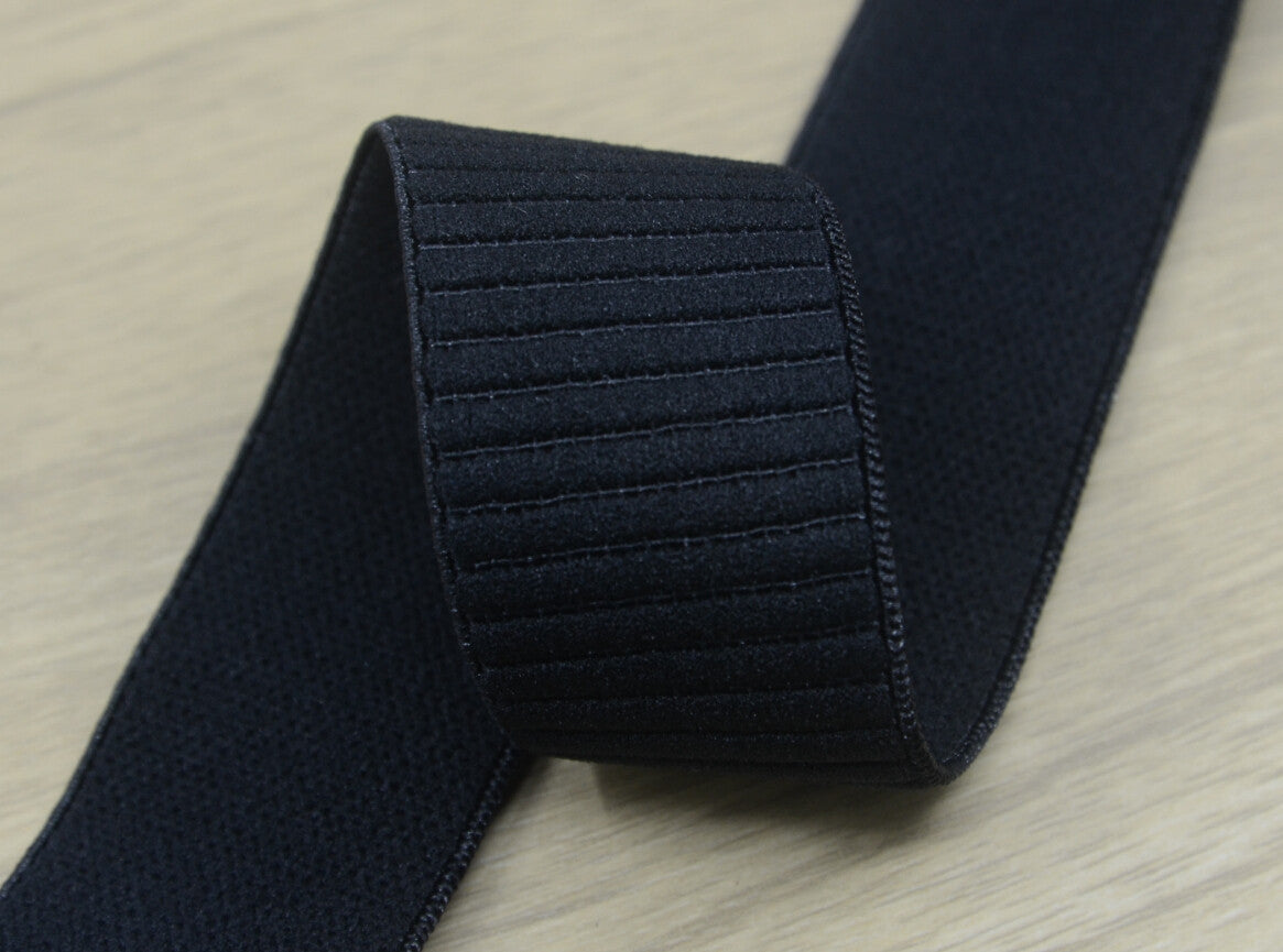 1/8 Knit Elastic in Black - The Confident Stitch