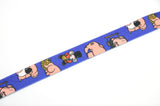 1" (25mm) wide Blue Printed Cartoon Elephant and Koala Pattern Waistband Elastic, for baby suspenders,Sewing Elastic- 1 Yard - strapcrafts