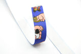 1" (25mm) wide Blue Printed Cartoon Elephant and Koala Pattern Waistband Elastic, for baby suspenders,Sewing Elastic- 1 Yard - strapcrafts