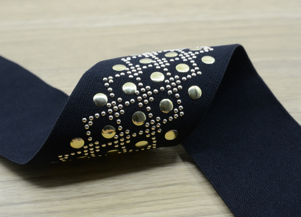 2.15 inch (55mm) wide Comfortable Plush Elastic covered in Sequins,Waistband Elastic,Soft Elastic, Elastic Band,Sewing Elastic By the Yard