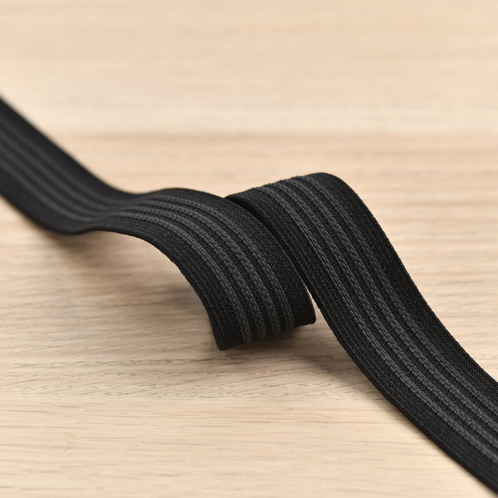 Black elastic band Length 180 mm, Width 15 mm - elasticmaterials