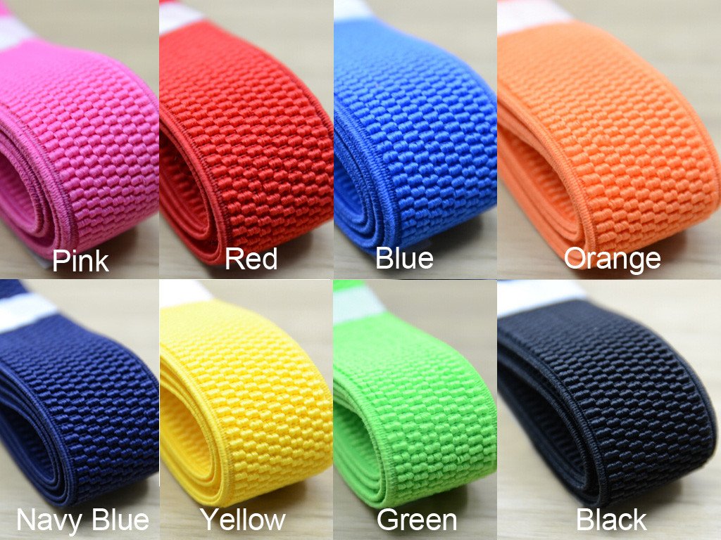 1 1/4 inch 30mm Wide Woven Patterned Colored Stretch Elastic Band