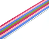 1.5" 38mm Wide Multi Stripes Colorful Elastic Band, Waistband Elastic, Elastic Trim, Elastic Ribbon, Sewing Elastic,Stretchy Elastic-1 Yard - strapcrafts