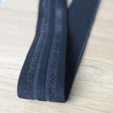 1.7 inch/44 mm Wide Black Glitter Striped Elastic Band,  Elastic Trim, Elastic Ribbon,  Elastic by the Yard, Sewing Elastic - strapcrafts