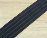 2 inch 50mm Wide Black and Gold Stripes Elastic Band , Waistband Elastic by the Yard, Elastic Trim,Elastic Ribbon,Stretchy Elastic - strapcrafts