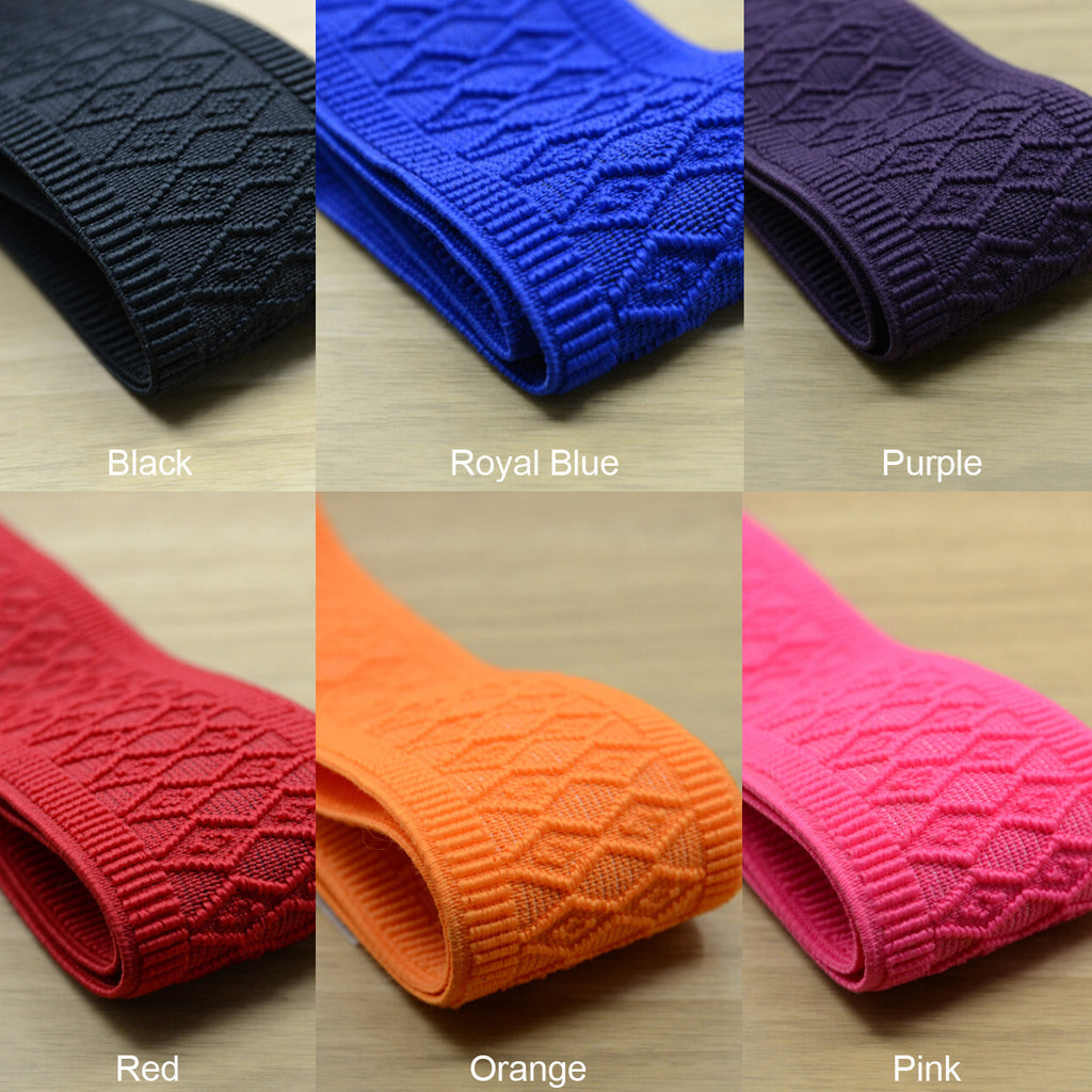 2 inch (50mm) Wide Waistband Elastic, Ethnic Pattern Muli Colors Elastic Trim,Stretchy Elastic Ribbon