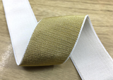 1.5 inch (38mm) Wide Soft Silver and Gold Glitter Elastic Bands, Waistband Elastic, - strapcrafts