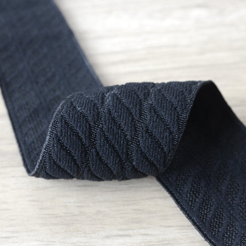 2 (50mm) wide White and Black Comfortable Plush Elastic,Waistband  Elastic,Soft Elastic, Elastic Band,Sewing Elastic By the Yard