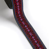 0.85 inch (22mm)/1 inch(24mm) Wide Red Embroidery Woven Latex-free Elastic Band - 1 Yard