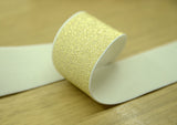 1.5" 38mm wide Gold & Silver Glitter Waistband Elastic by the yard - strapcrafts