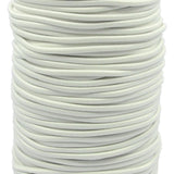 0.1 inch / 2.5 mm Ruber Round Elastic Cord String Band 90 Yard /270 ft - strapcrafts