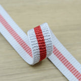 1 inch 25mm Wide  Glitter Striped Elastic Band , Colored Elastic Trim, Elastic Ribbon,  Elastic by the Yard, - strapcrafts