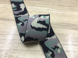 1.5 inch (38mm) Wide Colored Plush Camouflage Stretch Soft Elastic Band - strapcrafts