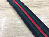 1.5 inch (40mm) Wide Colored Striped Green Elastic, Waistband Elastic, Sewing Elastic - strapcrafts