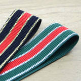 1.5inch 40mm Colorful  Glitter Striped Elastic Band , Colored Elastic Trim, Elastic Ribbon,  Elastic by the Yard, - strapcrafts