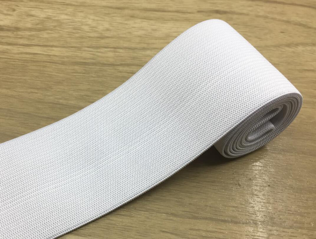 Knitted Non-Roll Elastic (38mm) - White