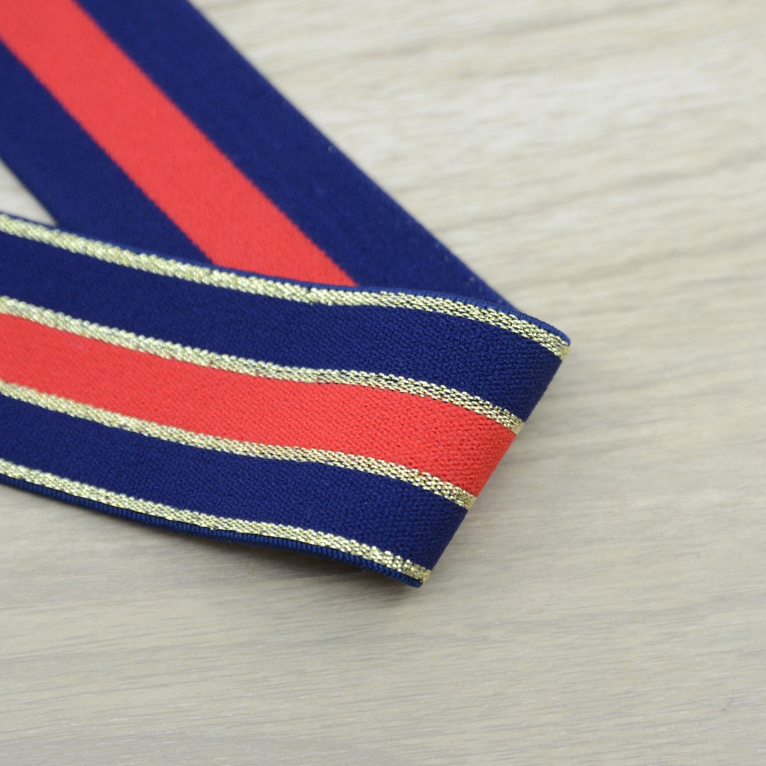Fashion LV 1.5 inch Elastic Strap ,Handmade Striped Ribbon Trim Embroi –  chaofabricstore