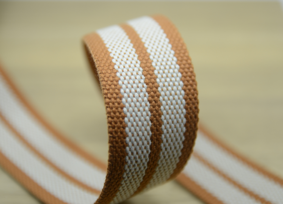 Striped Cotton Webbing,1.5 inch 38mm wide cotton webbing ,Multi color