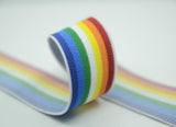 2 inch 50mm Colored Striped Elastic, Rainbow Color Elastic,Waistband Elastic,Sewing Elastic 22170