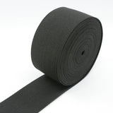 2 inch (50mm) Heavy Stretch Black and White Knit Elastic Band - strapcrafts