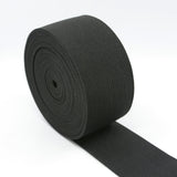 1.5 inch (40mm) Heavy Stretch Black Knit Elastic Band - strapcrafts