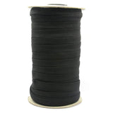 3/8", 1/4", 1/2" width by50-Yard White and Black Braided Flat Polyester Elastic Spool - strapcrafts