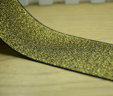 Glitter Elastic, 2 inch 50mm wide Elastic band, Sewing Elastic,Gold Elastic - strapcrafts