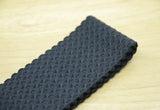 2.36 inch 60mm Wide Wavy Black and White Waistband Elastic - strapcrafts